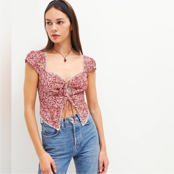 Reformation Tops - Reformation Safia Top La Vie En Rose